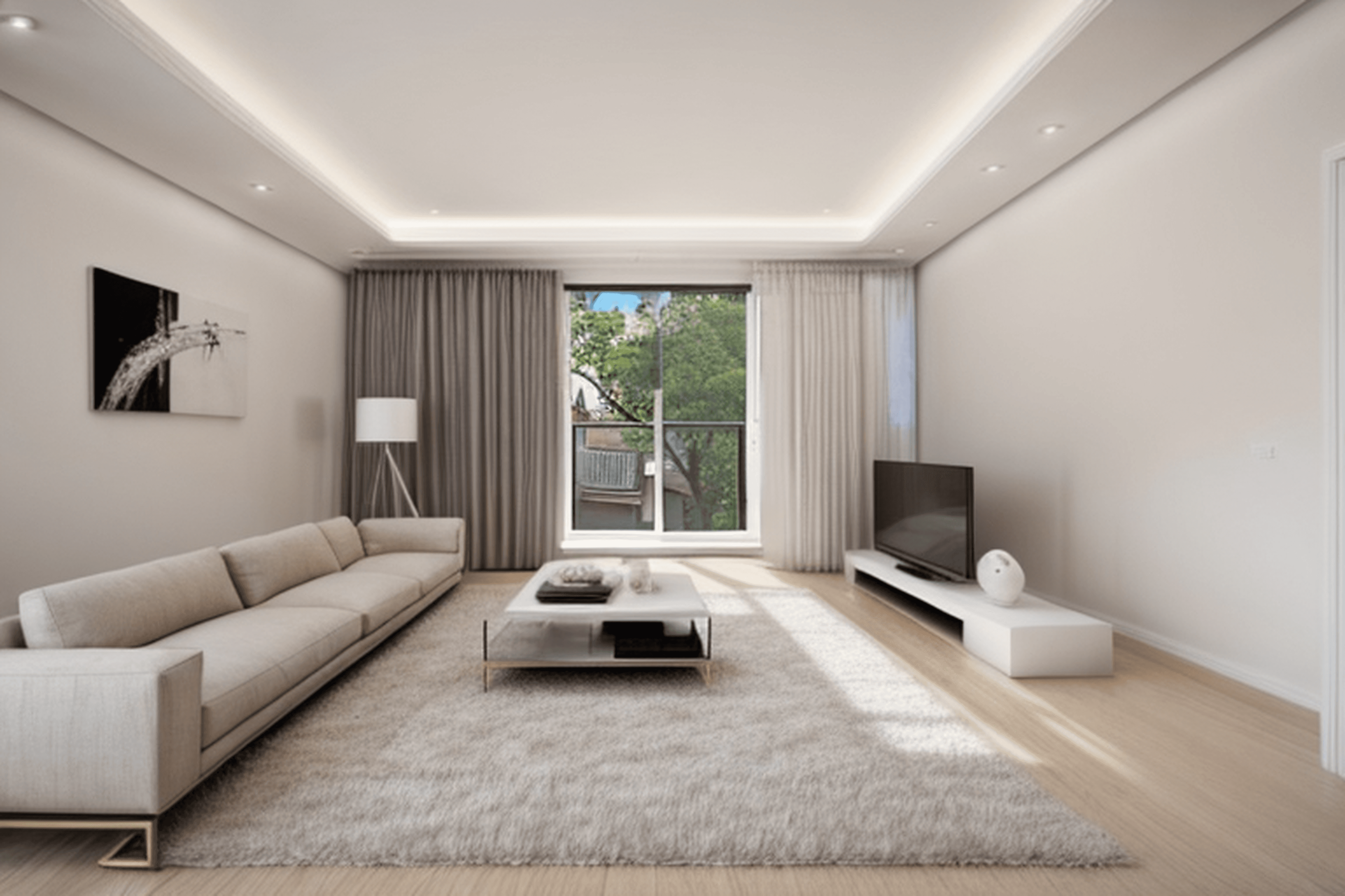 Living room after AI redesign